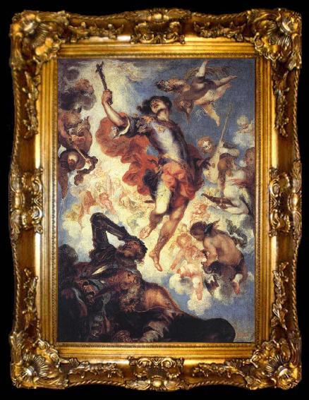 framed  Francisco de Herrera the Younger Triumph of St.Hermengild, ta009-2